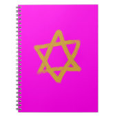 Hot-Pink-Star des David-Notebooks Notizblock (Vorderseite)