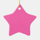 Hot Pink Star Keramik Ornament (Vorne)