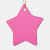 Hot Pink Star Keramik Ornament (Links)