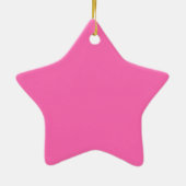 Hot Pink Star Keramik Ornament (Hinten)