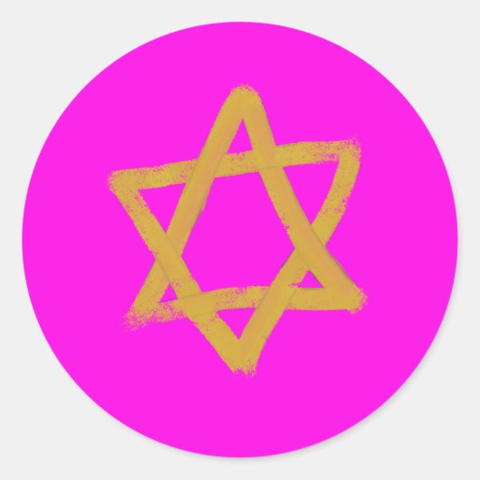 Hot Pink Star von David Stickers (Vorderseite)