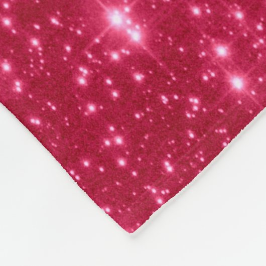 Hot Pink Stars Fleece Blankon (Ecke)