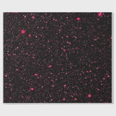 Hot Pink Stars Geschenkpapier (Flach)