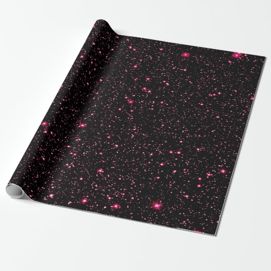 Hot Pink Stars Geschenkpapier (Ungerollt)