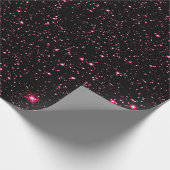 Hot Pink Stars Geschenkpapier (Ecke)