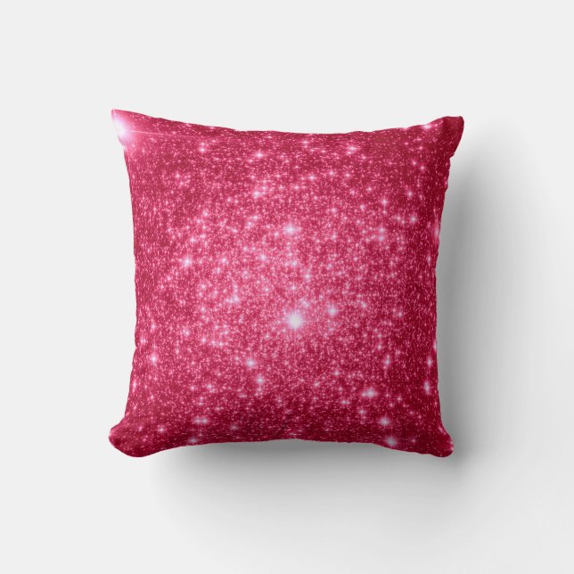 Hot Pink Stars Kissen (Vorderseite)
