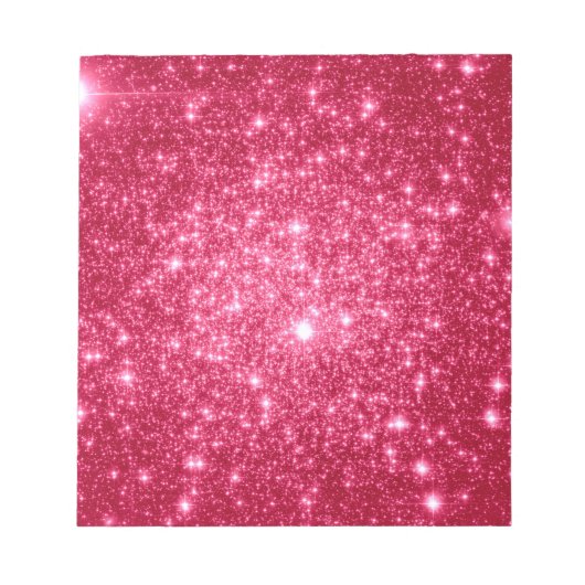 Hot Pink Stars Notizblock (Vorderseite)