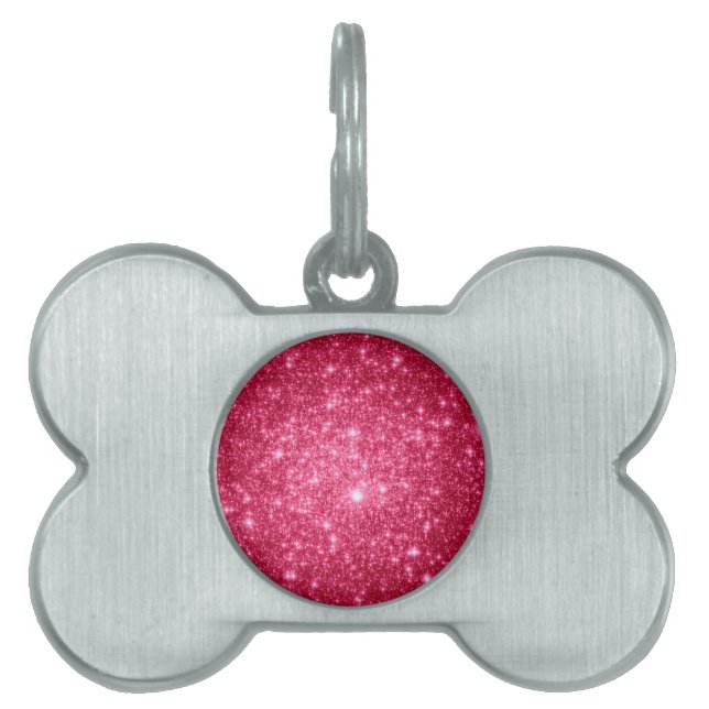 Hot Pink Stars Tiermarke (Vorderseite)