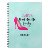 Hot Pink Stiletto High Heel Junggeselinnen-Abschie Notizblock (Vorderseite)