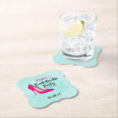 Hot Pink Stiletto High Heel Junggeselinnen-Abschie Untersetzer (Vor Ort)