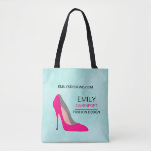 Hot Pink Stiletto High Heel Shoe Chic Business Tasche