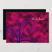 Hot Pink Storm Goth Sweet 16 Einladung (Vorne/Hinten)