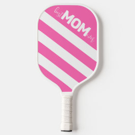 Hot Pink Strip Beste Mama je Pickleball Schläger