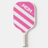 Hot Pink Strip Beste Mama je Pickleball Schläger (Vorderseite)