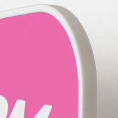 Hot Pink Strip Beste Mama je Pickleball Schläger (Linke Seite)