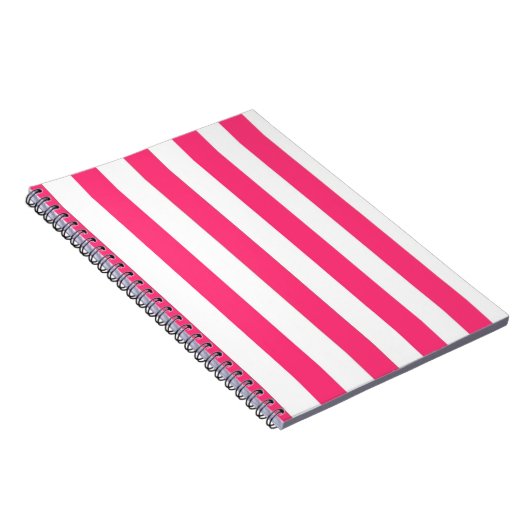Hot-Pink-Strip-Notebook Notizblock (Rechte Seite)
