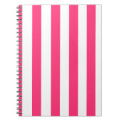 Hot-Pink-Strip-Notebook Notizblock (Vorderseite)