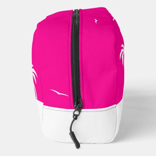 Hot Pink Summer Beach Palm Periode Waschbeutel (Rechts)