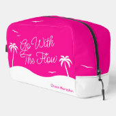 Hot Pink Summer Beach Palm Periode Waschbeutel (Rechte Ecke)