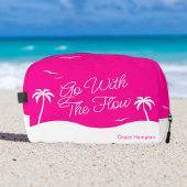 Hot Pink Summer Beach Palm Periode Waschbeutel