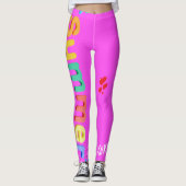Hot Pink Summer Fun Leggings (Vorderseite)