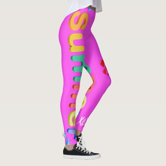 Hot Pink Summer Fun Leggings (Rechts)
