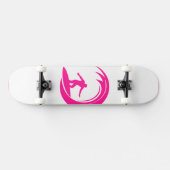 Hot Pink Surfing Skateboard (Horizontal)