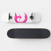 Hot Pink Surfing Skateboard (Horizontal)