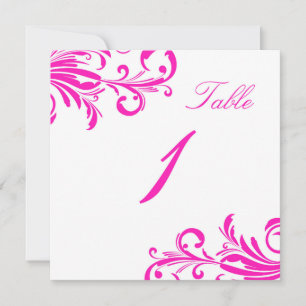 Hot Pink Swanky Wirbel Tabelle 1 Einladung