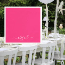 Hot Pink Swash Script Cocktail