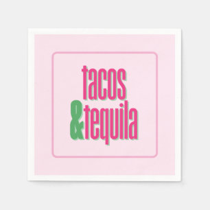 Hot Pink Tacos Birthday Bachelorette Brautparty Serviette