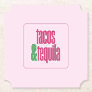Hot Pink Tacos Birthday Bachelorette Brautparty Untersetzer
