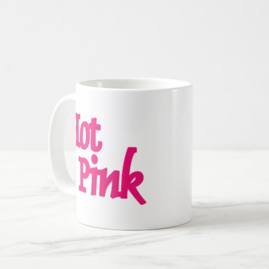 Hot Pink-Tasse Kaffeetasse (Vorderseite Links)