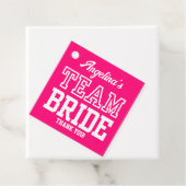 Hot Pink Team Bridge Junggeselinnen-Abschied Geschenkanhänger (Beispiel)