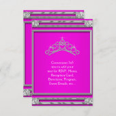 Hot Pink Tiara UAWG alles Zweck RSVP Karte (Vorne/Hinten)