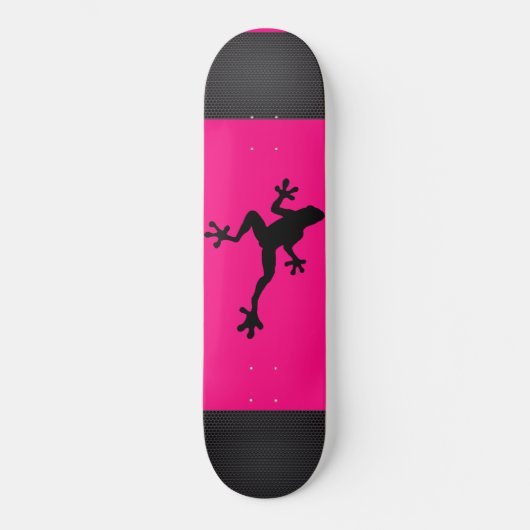 Hot Pink Tree Frog Skateboard (Vorderseite)