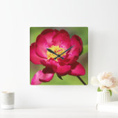 Hot Pink Trend Quadratische Wanduhr (Zuhause)