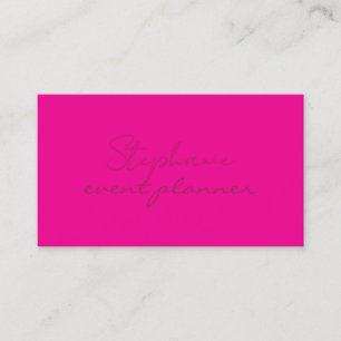 Hot Pink Trendy Colorful Girl Beruflich Bright Visitenkarte