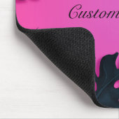 Hot Pink Tropical Palm Blätter Island Personalisie Mousepad (Ecke)