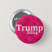 Hot Pink Trump Wahlkampf 2024 Button (Vorne & Hinten)