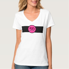 Hot Pink und Black 50 & Fabulous Geburtstagsgesche T-Shirt