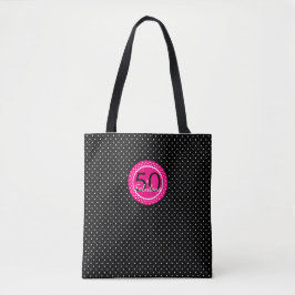 Hot Pink und Black 50 & Fabulous Geburtstagsgesche Tasche