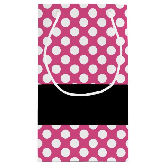 Hot Pink und Black Brautparty Preppy Pattern Kleine Geschenktüte (Rückseite)