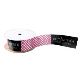 Hot Pink und Black Brautparty Preppy Pattern Satinband (Spule)