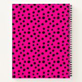 Hot Pink und Black Cheetah Spots Komposition Notizblock (Rückseite)