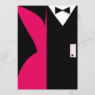 Hot Pink und Black Cocktail Abendessen Party Einladung