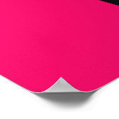 Hot Pink und Black Color Blocks Poster (Ecke)