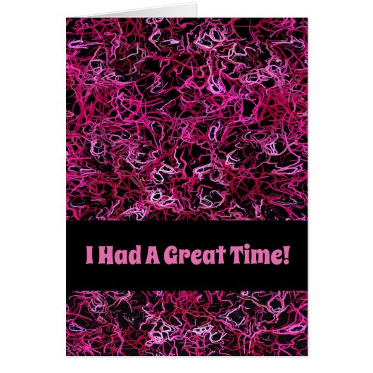 Hot Pink und Black Gruß Card (Vorne)
