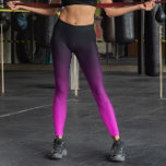 Hot Pink und Black Ombre Leggings<br><div class="desc">Hell rosa und schwarz ombre Ihr Yoga Training. Heiß rosa und schwarzer Farbverlauf. Ändern Sie das Rosa zu Ihrer Lieblingsfarbe.</div>