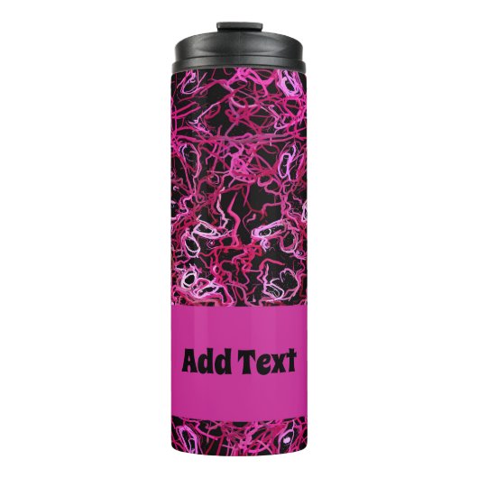 Hot Pink und Black Thermosbecher (Vorderseite)